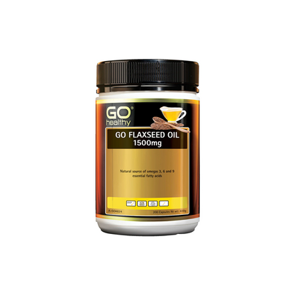 GO Healthy Flaxseed Oil 1500mg 200 Capsules