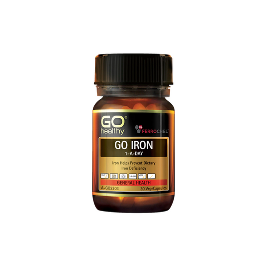 GO Healthy Iron 1-A-Day 30 Vege Capsules