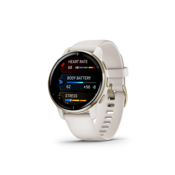 Garmin Venu 2 Plus Sports Watch (Ivory/Cream Gold)