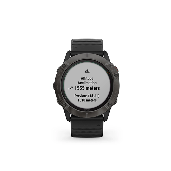 Garmin fenix® 6X Pro Solar Sports Watch (Titanium Grey with Black Band)