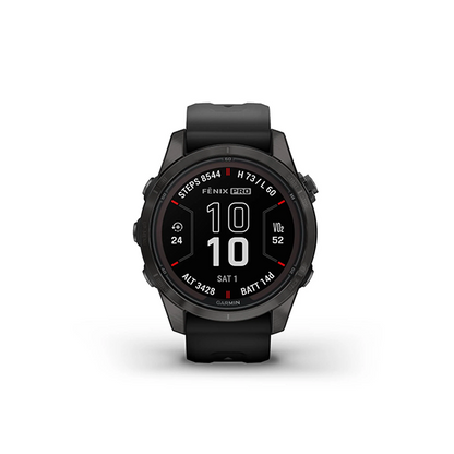 Garmin fenix® 7S Pro Sapphire Solar Edition Carbon Grey Titanium with Black Band