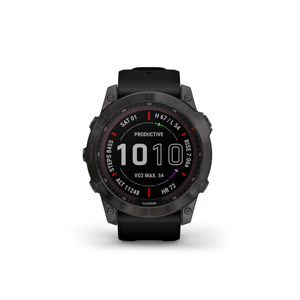 Garmin fenix® 7X Sapphire Solar Sports Watch (Carbon Grey/Black)
