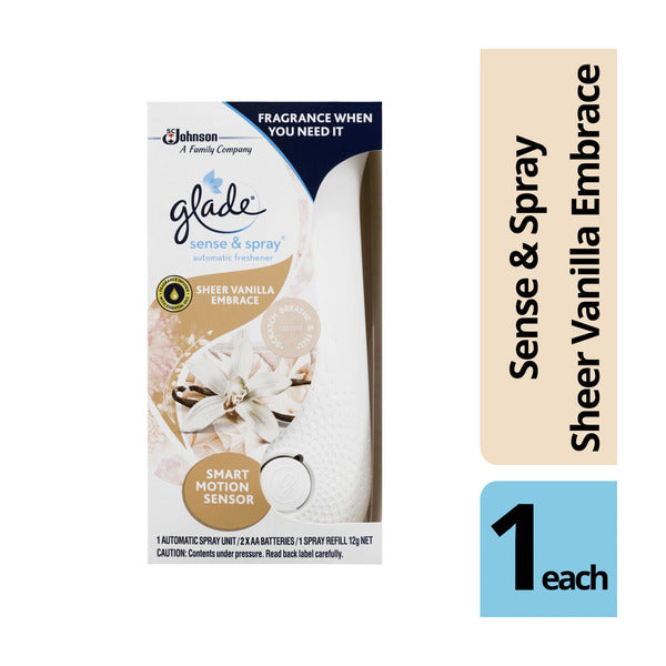 Glade Sense & Spray Automatic Air Freshener Sheer Vanilla Embrace | 1 each