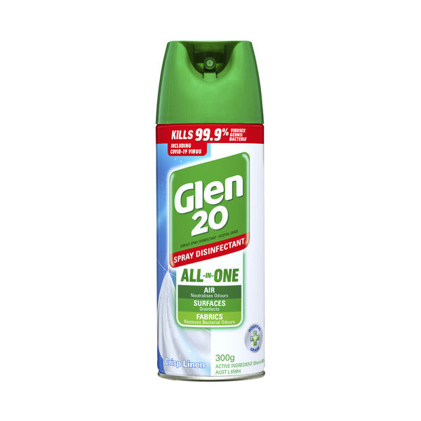Glen 20 Disinfectant Spray Crisp Linen | 300g