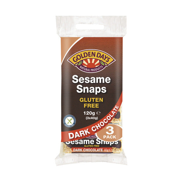 Golden Days Dark Chocolate Sesame Snaps | 120g