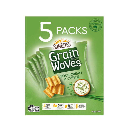 Grainwaves Sour Cream Chives Sunbites 5 Pack | 110g