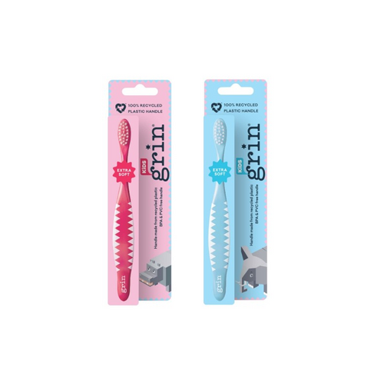 Grin Kids Recycled Toothbrush Mixed Pink & Blue