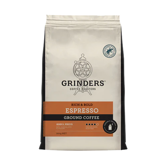 Grinders Rich & Bold Espresso Ground Coffee | 200g