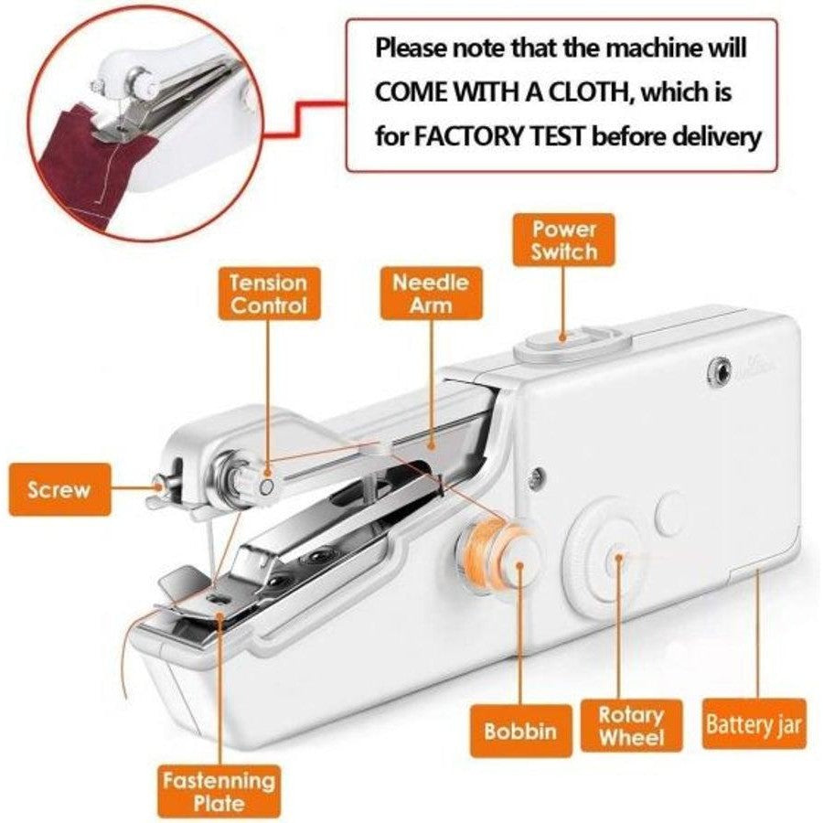 Handheld Portable Mini sewing machine Quick Repairing for Fabric Clothing Kids Cloth Pet Clothes, Suitable for Travel Use beginners