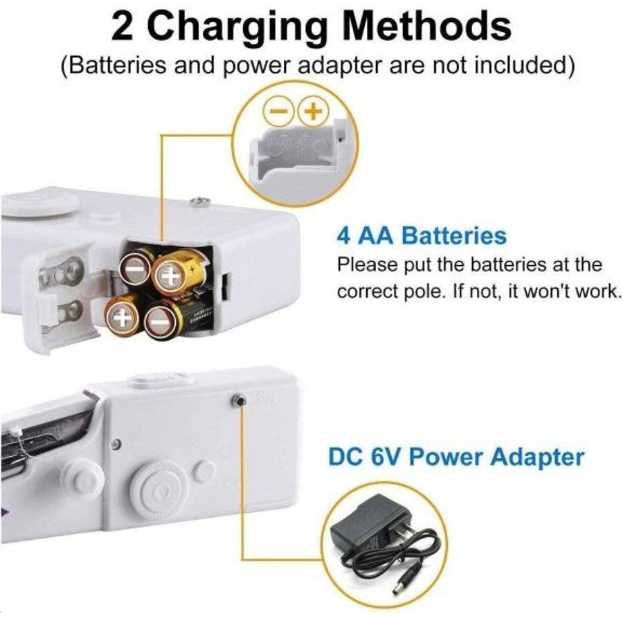 Handheld Portable Mini sewing machine Quick Repairing for Fabric Clothing Kids Cloth Pet Clothes, Suitable for Travel Use beginners