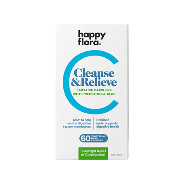 Happy Flora Cleanse & Relieve Laxative 60 Capsules