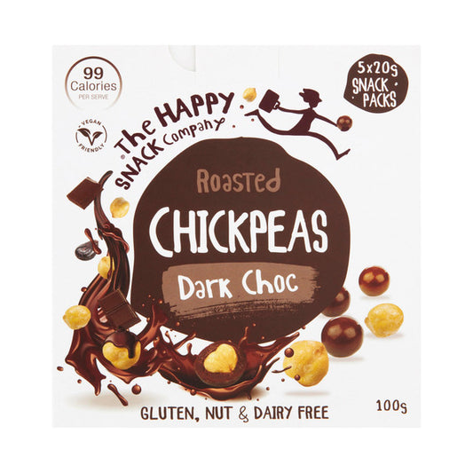 Happy Snack Company Roasted Chickpeas Dark Choc 5 Pack | 100g