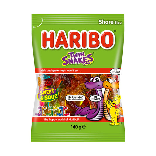 Haribo Haribo Twin Snakes Sweet & Sour | 140g
