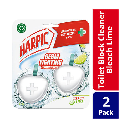 Harpic Germ Fighting Hook Bleach Lime 2 Pack | 70g