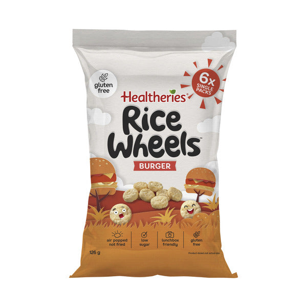 Healtheries Rice Wheels Burger Multipack Gluten Free Lunchbox Snacks 6X21g | 126g