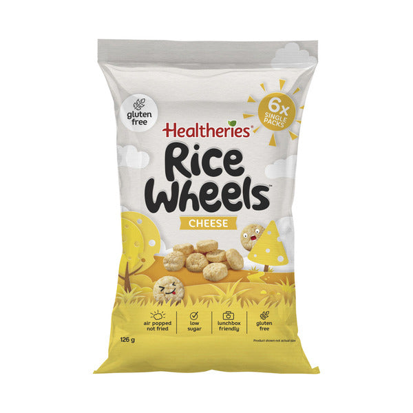Healtheries Rice Wheels Cheese Multipack Gluten Free Lunchbox Snacks 6X21g | 126g