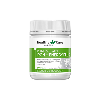 Healthy Care Pure Vegan Iron+ Energy Plus 60 Tablets