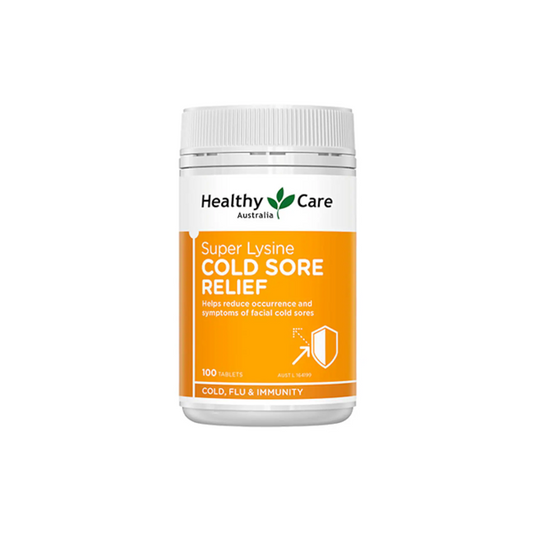Healthy Care Super Lysine Cold Sore Relief 100 Tablets