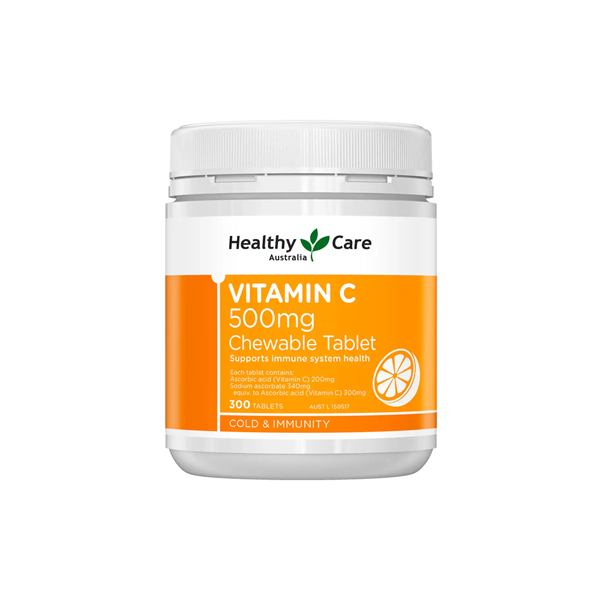 Healthy Care Vitamin C 500Mg 300 Chewable Tablets