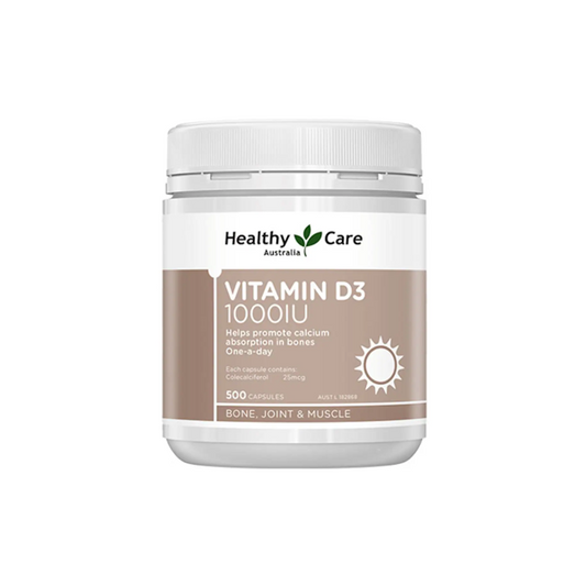 Healthy Care Vitamin D3 1000IU 500 Capsules