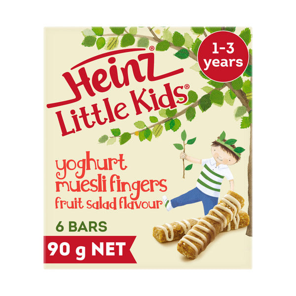 Heinz Little Kids Toddler Fruit Salad Muesli Fingers Snack Bars 1-3 Years | 90g