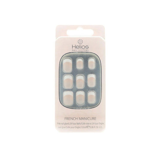 Helios French Nail Short Beige | 24 pack