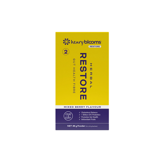 Henry Blooms Herbal Gut Health Fibre Restore 3.5g x 14 Sachets