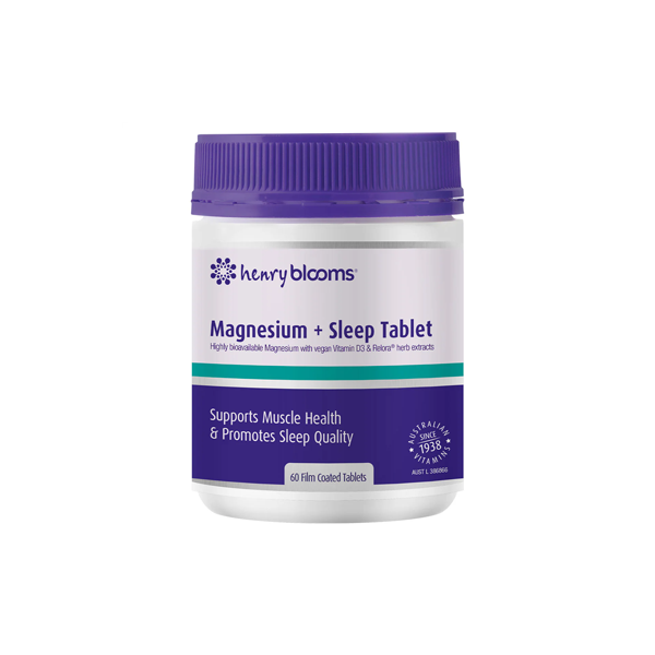 Henry Blooms Magnesium + Sleep 60 Tablets