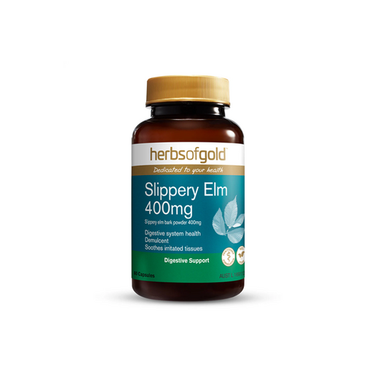 Herbs of Gold Slippery Elm 400mg 60 Capsules