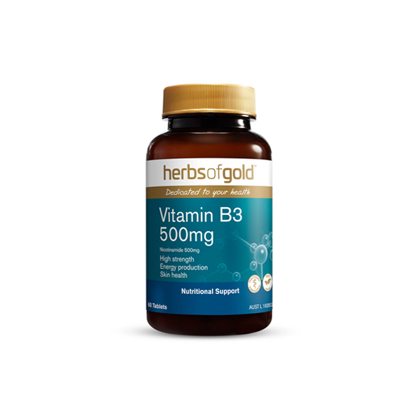 Herbs of Gold Vitamin B3 500mg 60 Tablets