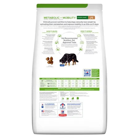 Hill's Prescription Diet Metabolic Weight + j/d Mobility Care Dry Dog Food 10.8kg