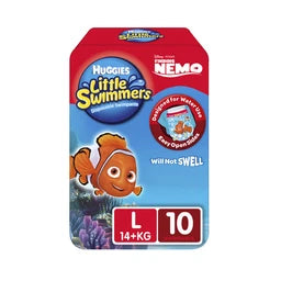 Huggies Little Swimmers Swim Nappies Large (14+kg) | 10 pack