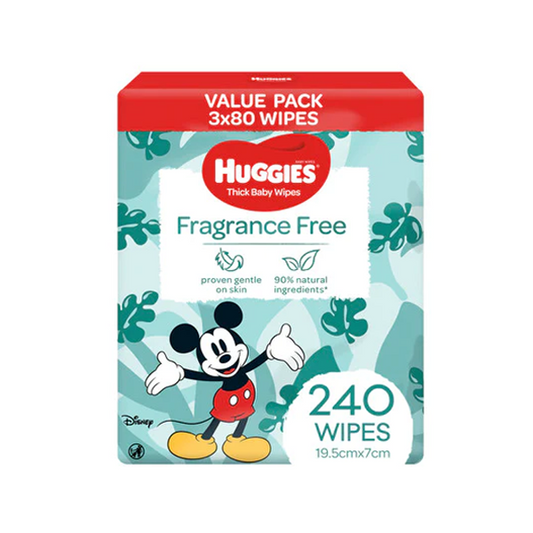 Huggies Thick Baby Wipes Fragrance Free | 3 pack