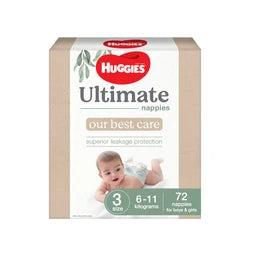 Huggies Ultimate Nappies Size 3 (6-11kg) | 72 pack