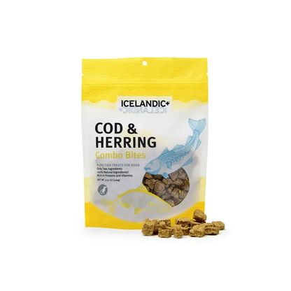 Icelandic+ Cod & Herring Combo Bites Dog Treat 85g