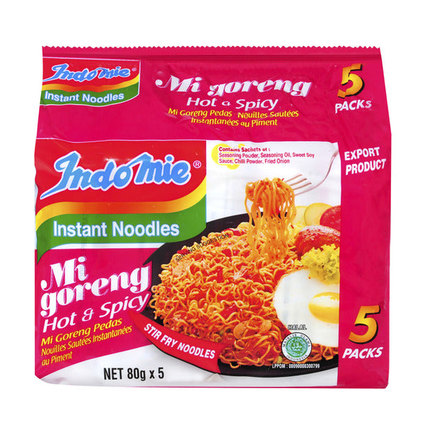 Indo Mie Mi Goreng Hot & Spicy Instant 5 Pack | 425g