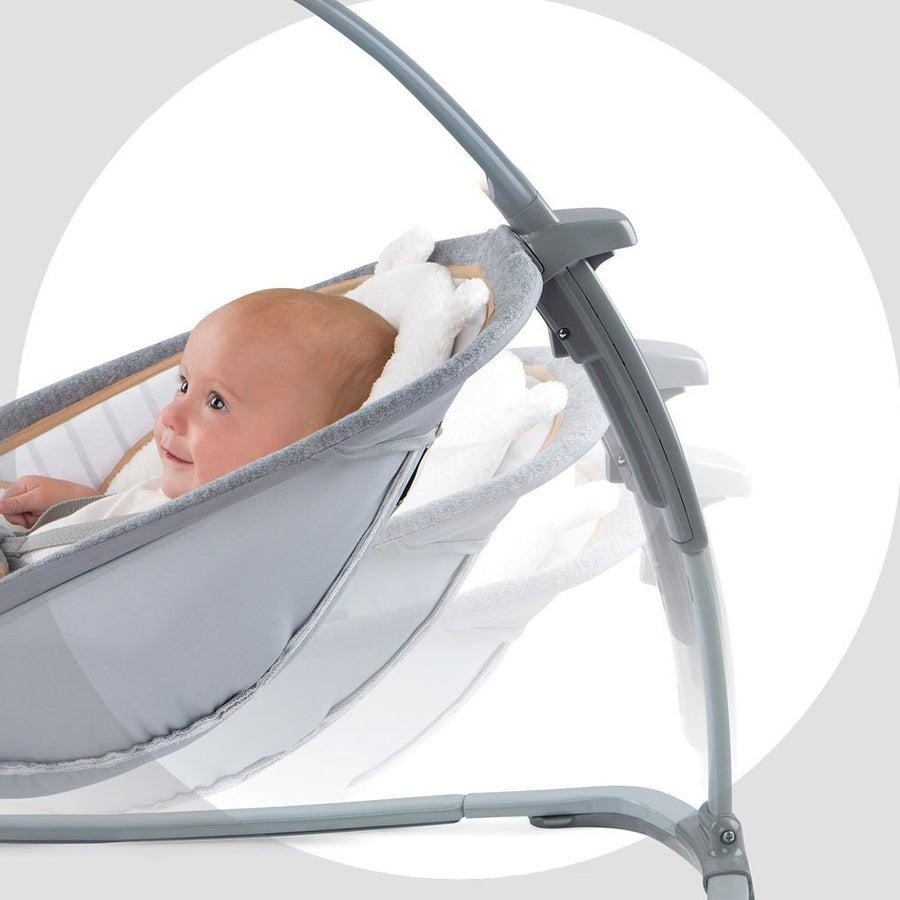 Ingenuity Boutique Rocking Seat/Chair Bouncer for Baby/Newborn Bella Teddy Grey