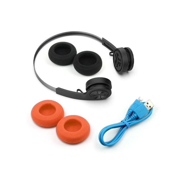 JLab Rewind Wireless Retro On-Ear Headphones (Black)