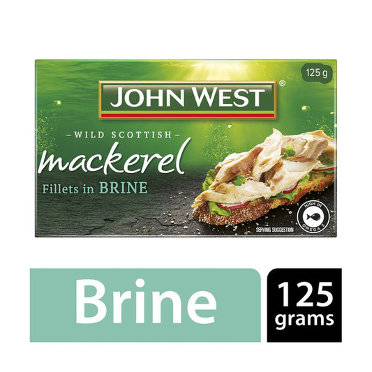 John West Wild Scottish Mackerel Fillets In Brine | 125g