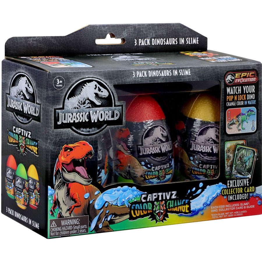 Jurassic World Captivz Color Change Dinosaur Egg - 3 Pack