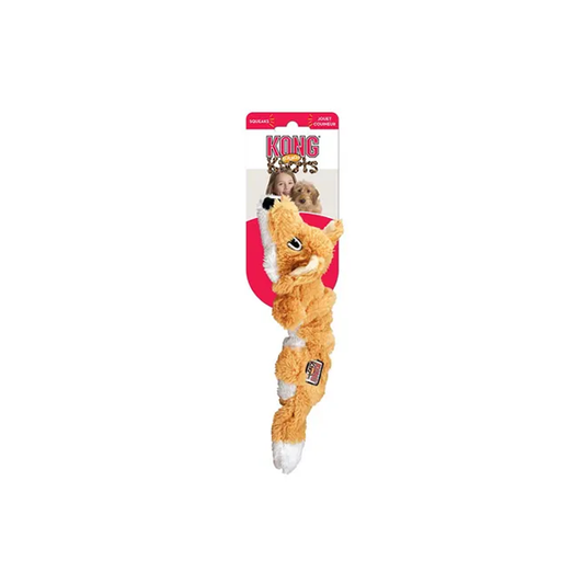 KONG Scrunch Knots Fox Dog Toy Orange Medium-Large