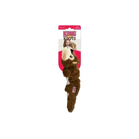 KONG Scrunch Knots Squirrel Dog Toy Brown Medium-Large