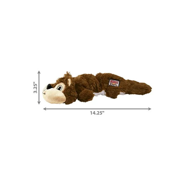 KONG Scrunch Knots Squirrel Dog Toy Brown Medium-Large