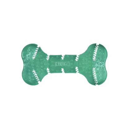 KONG Squeezz Dental Bone Dog Toy Mint Medium