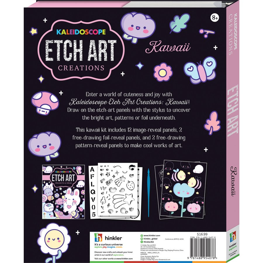 Kaleidoscope Etch Art Creations - Kawaii