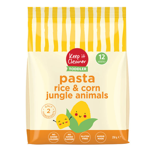 Keep It Cleaner Toddler Corn & Rice Pasta Jungle Animals | 250g x 2 Pack