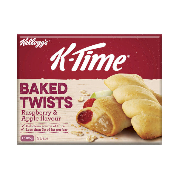 Kellogg's K-Time Baked Twists Raspberry & Apple Flavour Filled Snack B ...