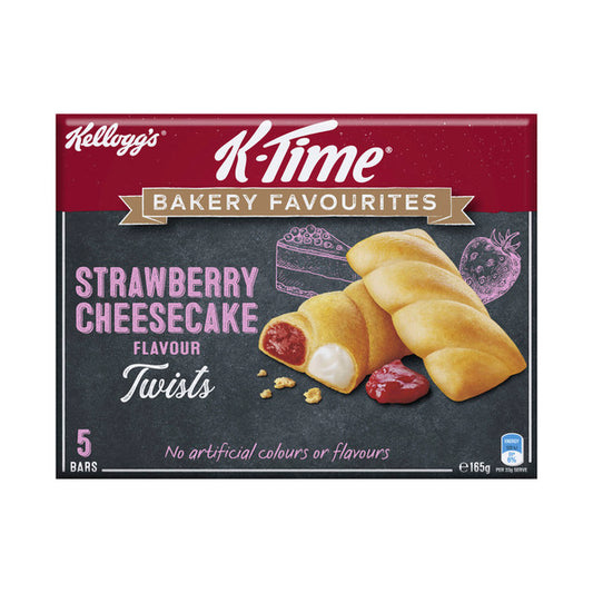 Kellogg's K-Time Bakery Favourites Strawberry Cheesecake Flavour Snack Bars 5 Pack | 165g