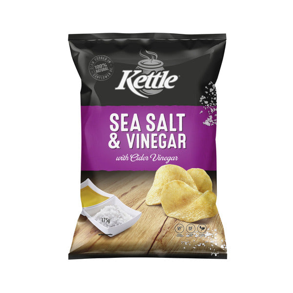 Kettle Sea Salt & Vinegar Potato Chips | 165g