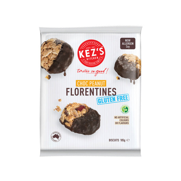 Kez's Kitchen Gluten Free Choc Peanut Florentines | 185g